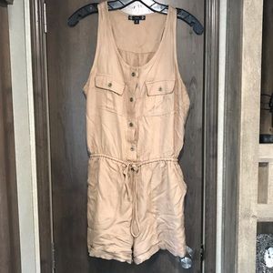 Tan summer shorts romper